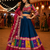 Blue Navratri Cotton Lehenga Choli with Georgette Dupatta