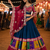 Blue Navratri Cotton Lehenga Choli with Georgette Dupatta