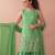 Embroidered French Crepe Straight Kurta Sharara and Dupatta Set