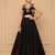 Black Gamthi Work Georgette Lehenga Set with Koti