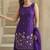 Embroidered French Crepe Straight Kurta Sharara and Dupatta Set