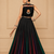Black Gamthi Work Georgette Lehenga Set with Koti
