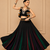 Black Gamthi Work Georgette Lehenga Set with Koti