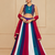 Blue Cotton Navratri Lehenga Choli with Nazmin Dupatta