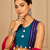 Blue Cotton Navratri Lehenga Choli with Nazmin Dupatta