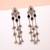 Black color long kashmiri earrings traditional jewelry design