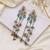 Rama green color long kashmiri earrings traditional designer finish