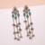 Rama green color long kashmiri earrings traditional designer finish