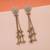 Gold color long kashmiri earrings royal ethnic jewelry style