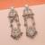 Parrot green color long kashmiri earrings festive ethnic design
