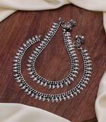 Silver color oxidised anklet traditional ethnic design