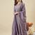 Women's Gorgeous Embroidery Work Vichitra Silk Fabric Flared Kurta Pant and Dupatta Set