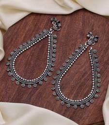 Silver color oxidised anklet traditional jewelry style