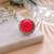 Red color american diamond ring crystal party wear