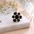 Black color american diamond ring crystal party wear