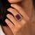Pink color american diamond ring crystal designer finish