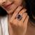 Purple color american diamond ring sparkling fashion style