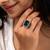 Green color american diamond ring premium crystal style