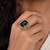 Black color american diamond ring party wear style