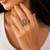 White color american diamond ring bridal crystal style