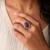 Purple color american diamond ring designer jewelry style