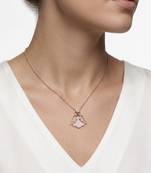 925 Sterling Silver Rose Gold Plated Angel Pendant Necklace Set  for Women