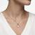 925 Sterling Silver Rose Gold Plated Angel Pendant Necklace Set  for Women