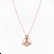 925 Sterling Silver Rose Gold Plated Angel Pendant Necklace Set  for Women