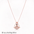 925 Sterling Silver Rose Gold Plated Angel Pendant Necklace Set  for Women