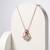 925 Sterling Silver Rose Gold Plated Angel Pendant Necklace Set  for Women