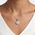 925 Sterling Silver Rhodium Plated Floral Halo CZ Pendant Necklace Set for Women