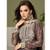 Brown chinon silk full stitched free size upto 42
