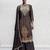 Brown chinon silk full stitched free size upto 42