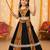 Black rayon & roman silk mirrorless chaniya choli for navratri festival