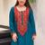Embroidered French Crepe Straight Kurta Palazzo Set