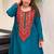 Embroidered French Crepe Straight Kurta Palazzo Set