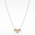925 Sterling Silver Tri-Color CZ Bead Pendant Necklace Set for Women