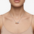 925 Sterling Silver Tri-Color CZ Bead Pendant Necklace Set for Women