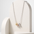 925 Sterling Silver Tri-Color CZ Bead Pendant Necklace Set for Women