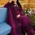 Dark Magenta Color Embroidery And Sequence Work Satin Salwar Suit
