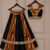 Black rayon & roman silk mirrorless chaniya choli for navratri festival