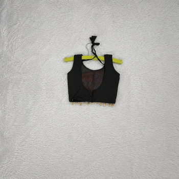 Black rayon & roman silk mirrorless chaniya choli for navratri festival 4