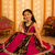 Pink rayon & roman silk mirrorless chaniya choli for navratri festival