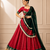 Red Bandhej Foil Print Georgette Navratri Lehenga Choli