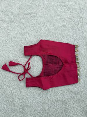 Pink rayon & roman silk mirrorless chaniya choli for navratri festival 4