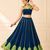 Blue Rayon Gamthi Work Navratri Lehenga Choli