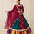 Multicolor Vintage Fox Georgette Embroidered Chaniya Choli