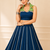 Blue Rayon Gamthi Work Navratri Lehenga Choli
