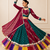 Multicolor Vintage Fox Georgette Embroidered Chaniya Choli