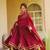 Maroon Color Plain Work silk blend salwar suit